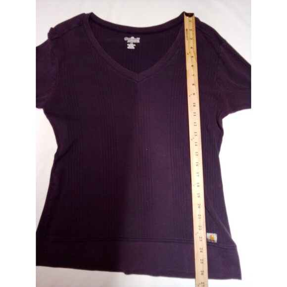 Women's Carhartt Long Sleeve Purple Shirt Size Medium Spots See Pictures - Picture 10 of 16